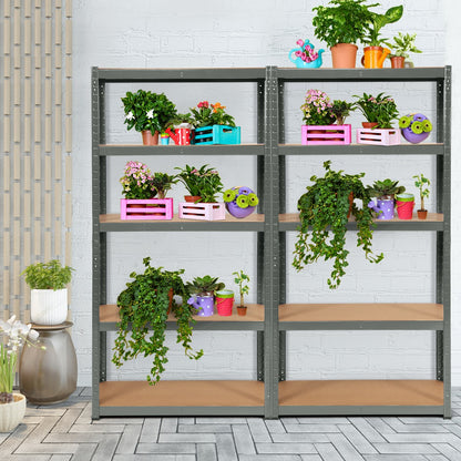 Heavy Duty Storage Rack with Adjustable Shelves for Home/ Office/ Garage-Grey