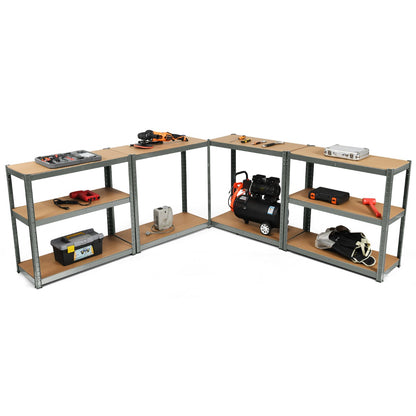 Heavy Duty Storage Rack with Adjustable Shelves for Home/ Office/ Garage-Grey
