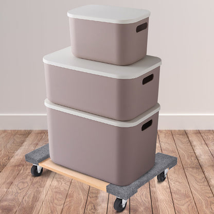 2/4 Pieces Movable Base Furniture Dolly Loaded 450kg 76 x 45.5cm-4 pieces