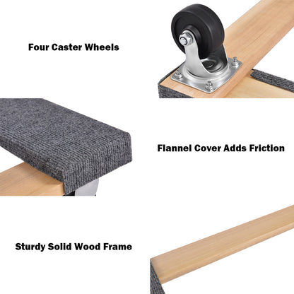 2/4 Pieces Movable Base Furniture Dolly Loaded 450kg 76 x 45.5cm-2 pieces
