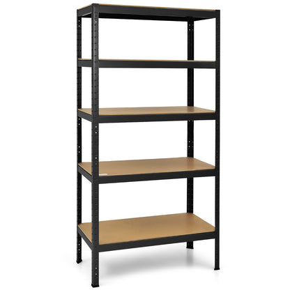 5-Tier Storage Shelves with Freestanding Shelving Unit for Garage-Black