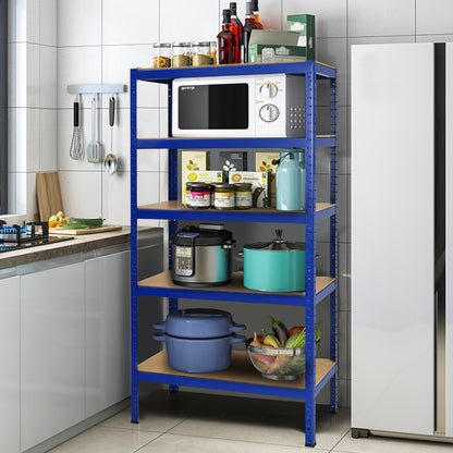 5-Tier Storage Shelves with Freestanding Shelving Unit for Garage-Navy
