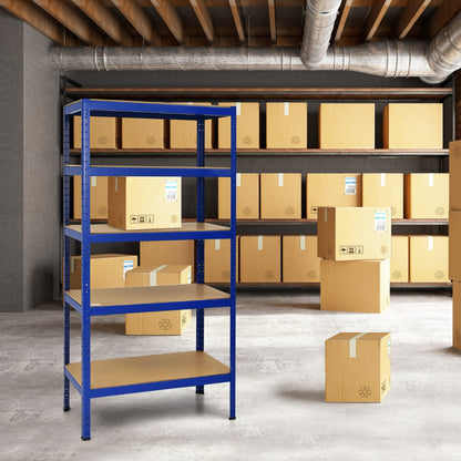 5-Tier Storage Shelves with Freestanding Shelving Unit for Garage-Navy