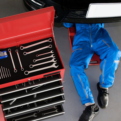 6-Drawer Rolling Lockable Tool Chest for Garage &amp; Factory &amp; Workshop -Multicolour