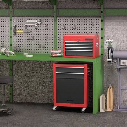 6-Drawer Rolling Lockable Tool Chest for Garage &amp; Factory &amp; Workshop -Multicolour