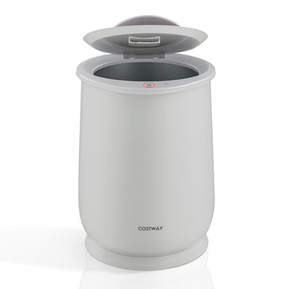 Towel Warmer Bucket with Flip-top Lid and Fragrance Holder-Grey