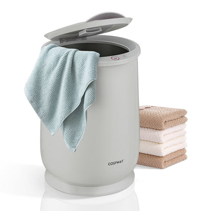 Towel Warmer Bucket with Flip-top Lid and Fragrance Holder-Grey