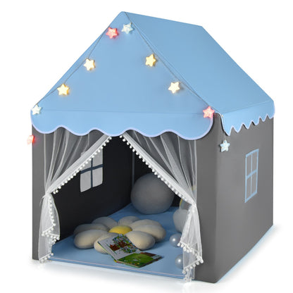 Kids Playhouse Tent with Washable Mat for Boys &amp; Girls-Blue