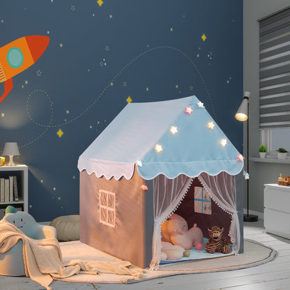 Kids Playhouse Tent with Washable Mat for Boys &amp; Girls-Blue