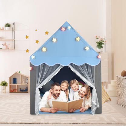 Kids Playhouse Tent with Washable Mat for Boys &amp; Girls-Blue