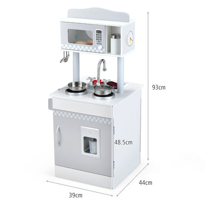 Double-Sided Kid's Play Kitchen with Cooking Sets for Toddlers Ages 3 +