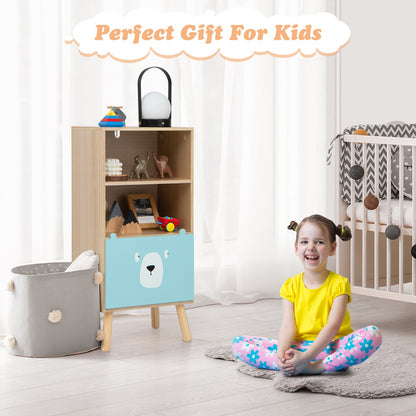 3-Tier Kids Wooden Bookshelf for Kids Room & Playing Room