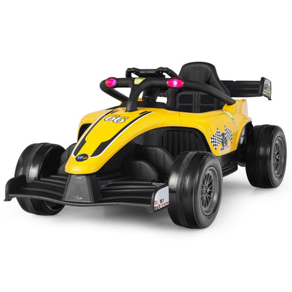 Children's racing truck with independent light switches and realistic horn sounds for exciting pretend play