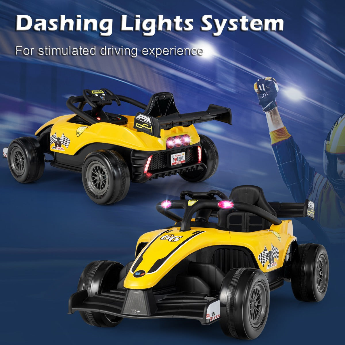 Electric ride-on car designed for children aged 3 to 7 years as a memorable birthday or holiday gift