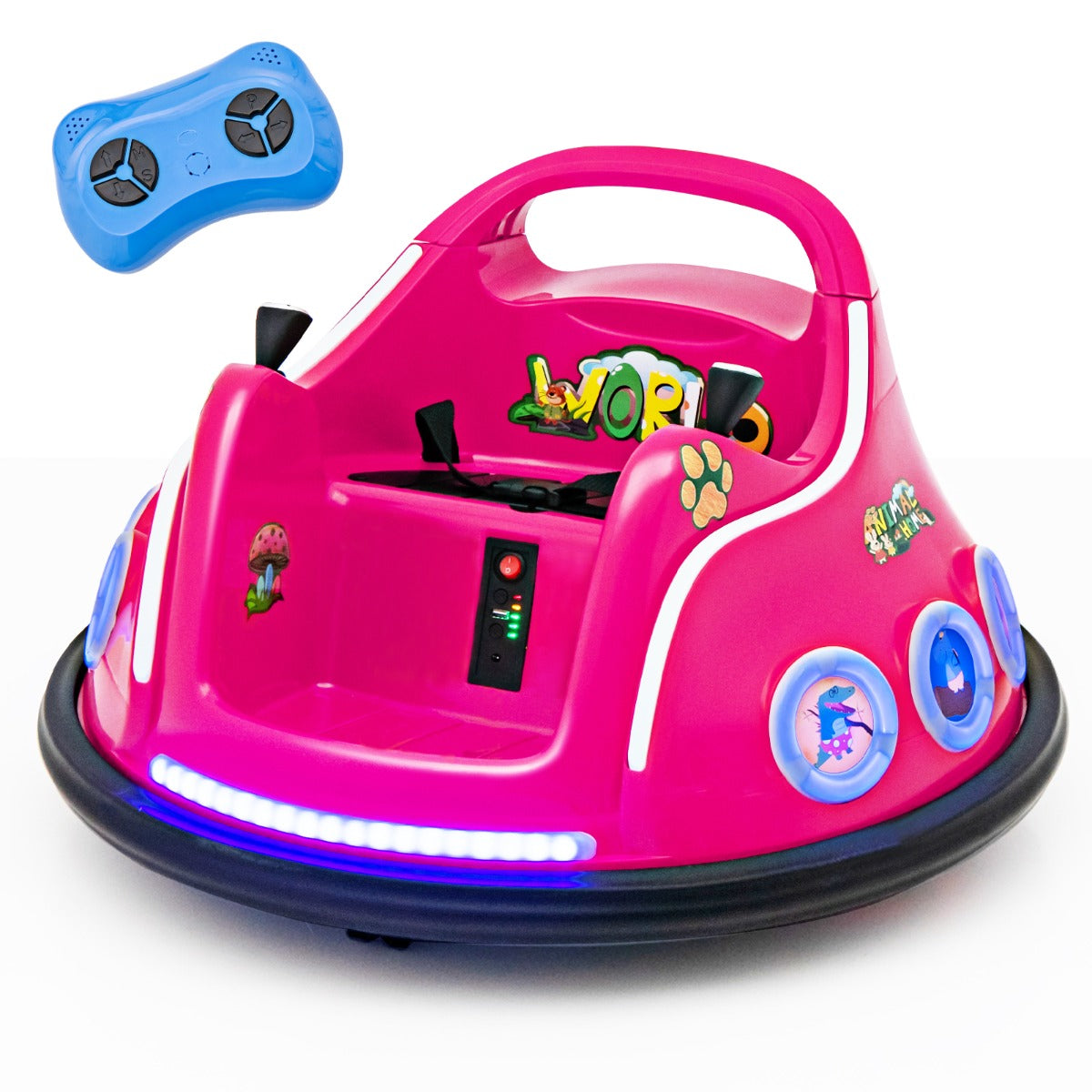 12V Electric Ride On Car with Remote Control for Kids-Pink