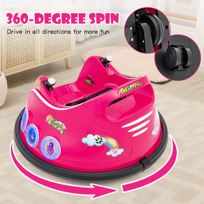 12V Electric Ride On Car with Remote Control for Kids-Pink