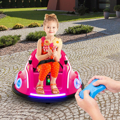 12V Electric Ride On Car with Remote Control for Kids-Pink