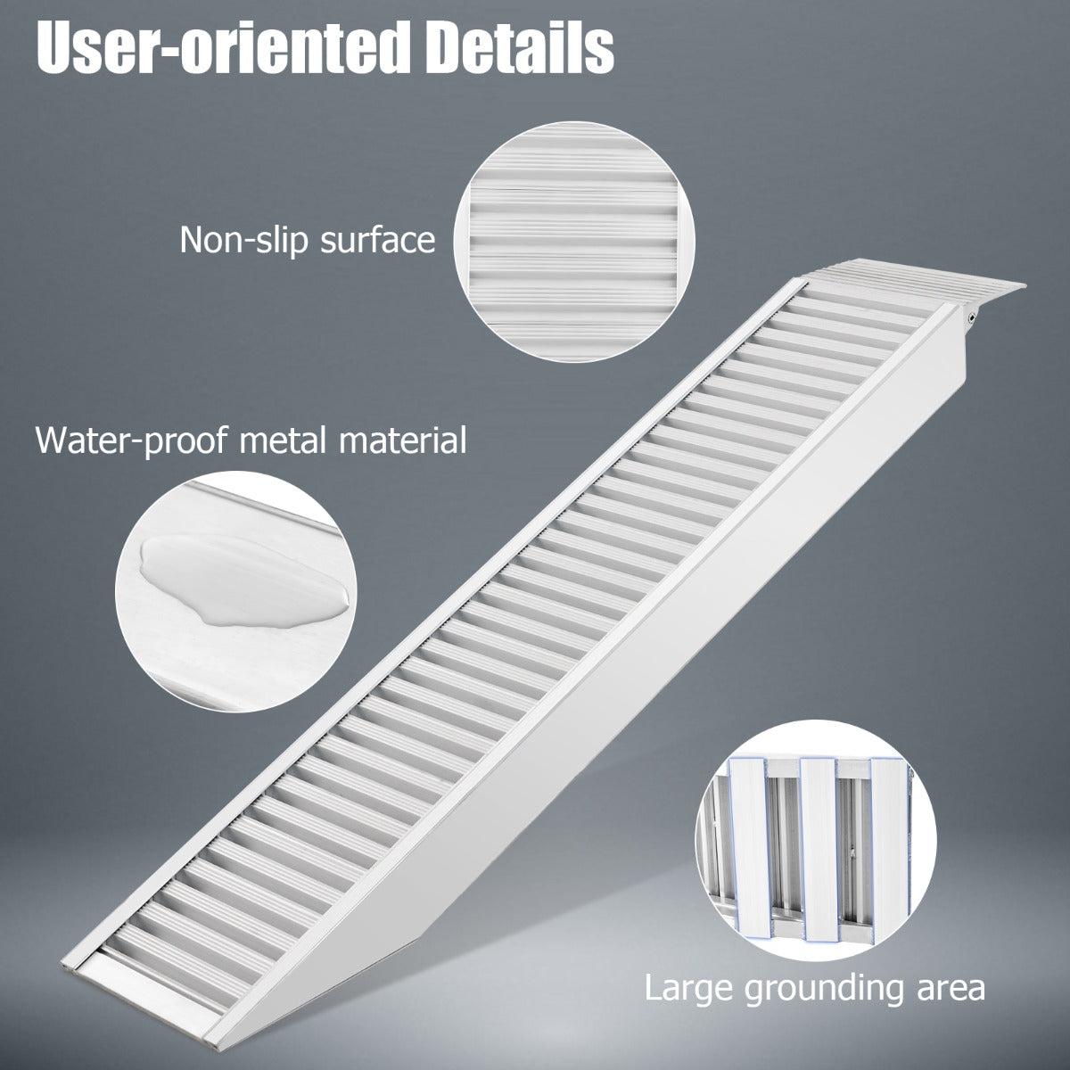 162 X 31CM Heavy-duty Trailer Ramp for Motorcycles ATVs Bikes