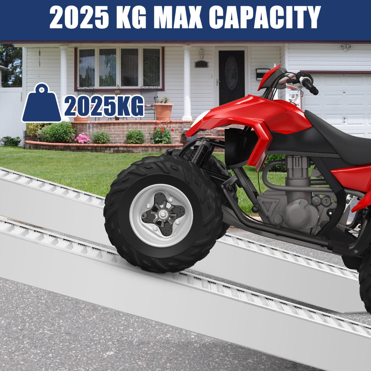 162 X 31CM Heavy-duty Trailer Ramp for Motorcycles ATVs Bikes