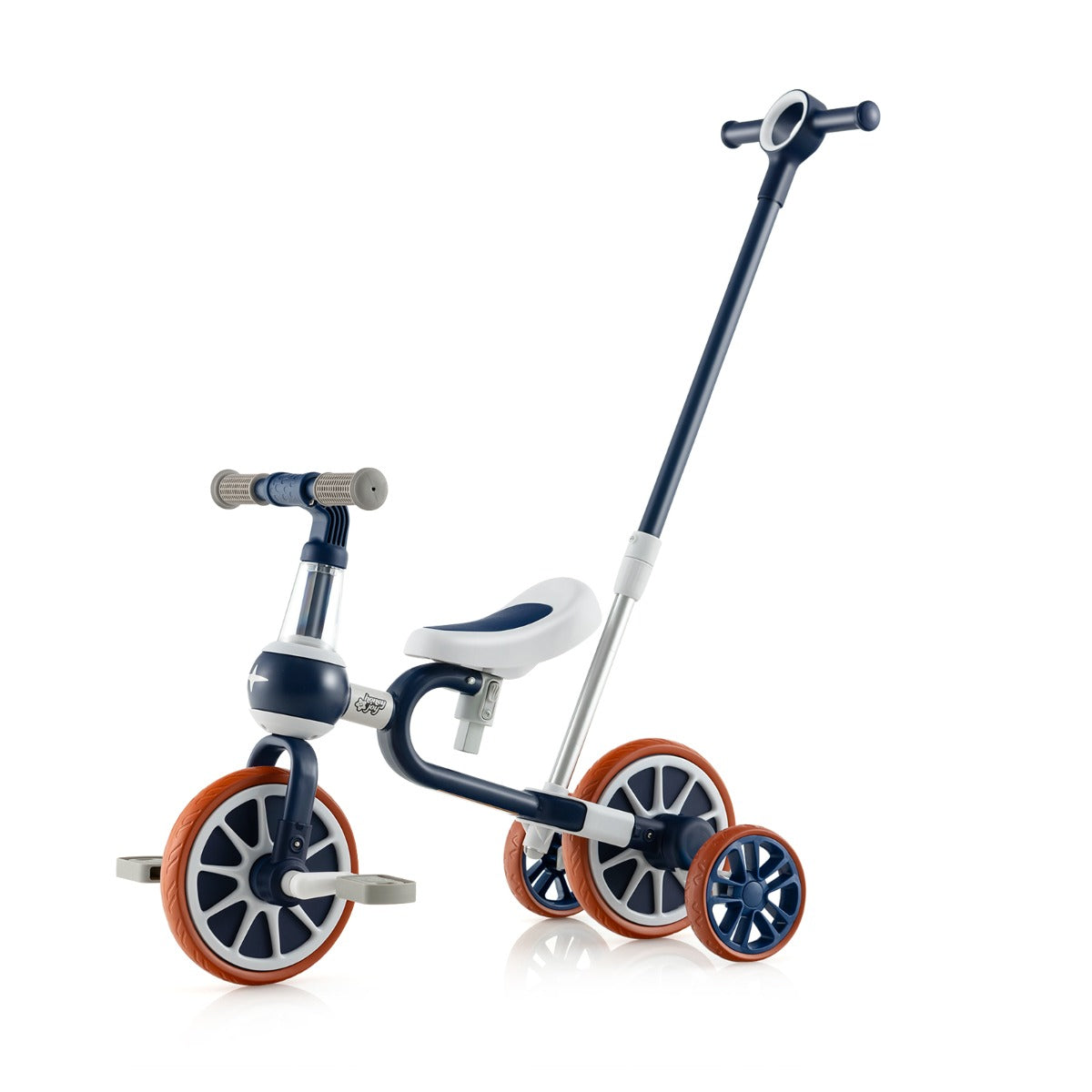 4-in-1 Kids Trike Bike with Adjustable Parent Push Handle for Kids Aged 2-4-Navy
