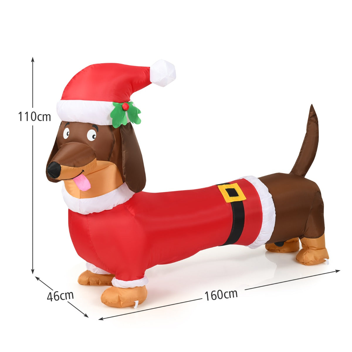 Christmas Dachshund Arch & Inflatable Dog Xmas Decoration for Yard