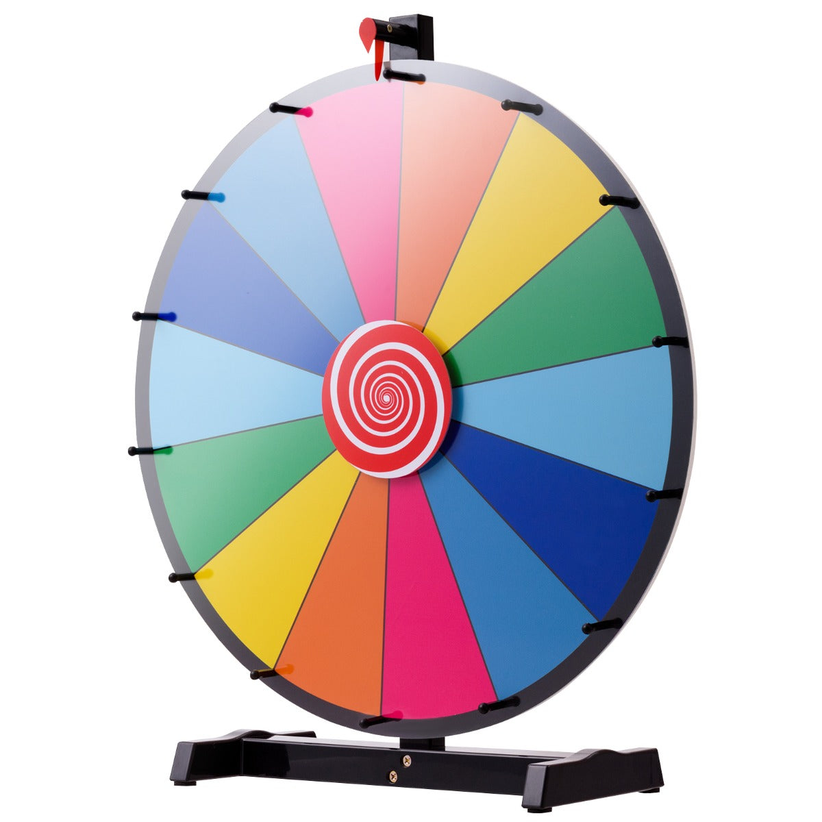 24” Table Prize Wheel with 14 Slots & Dry Erase Markers & Eraser