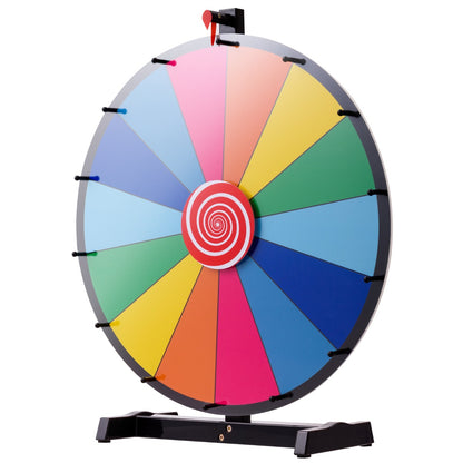 24” Table Prize Wheel with 14 Slots & Dry Erase Markers & Eraser