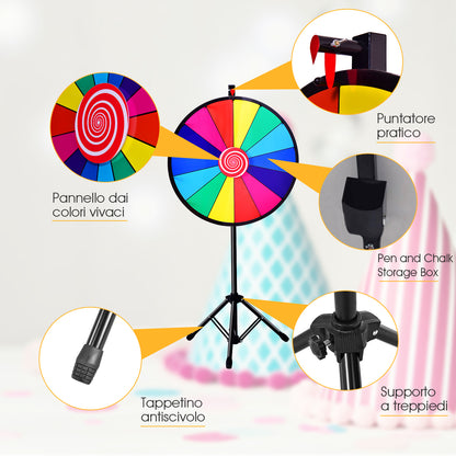 Spinning Prize Wheel with 14 slots for Gaming/Party