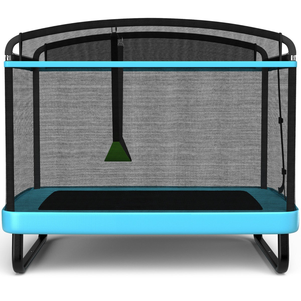 Costway Sturdy Recreational Trampoline with Swing for Kids-Blue