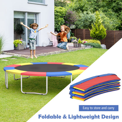 12FT/14 FT Waterproof Trampoline Replacement Safety Pad-Multicolour-14FT