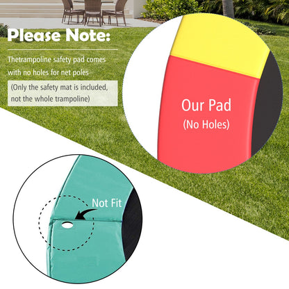 12FT/14 FT Waterproof Trampoline Replacement Safety Pad-Multicolour-14FT