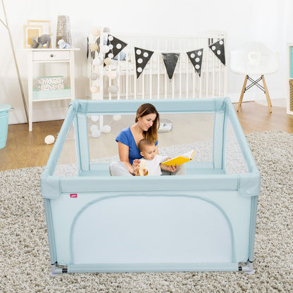 Playpen Baby Toddlers Safety Activity Fence with 50 Ocean Balls-Blue