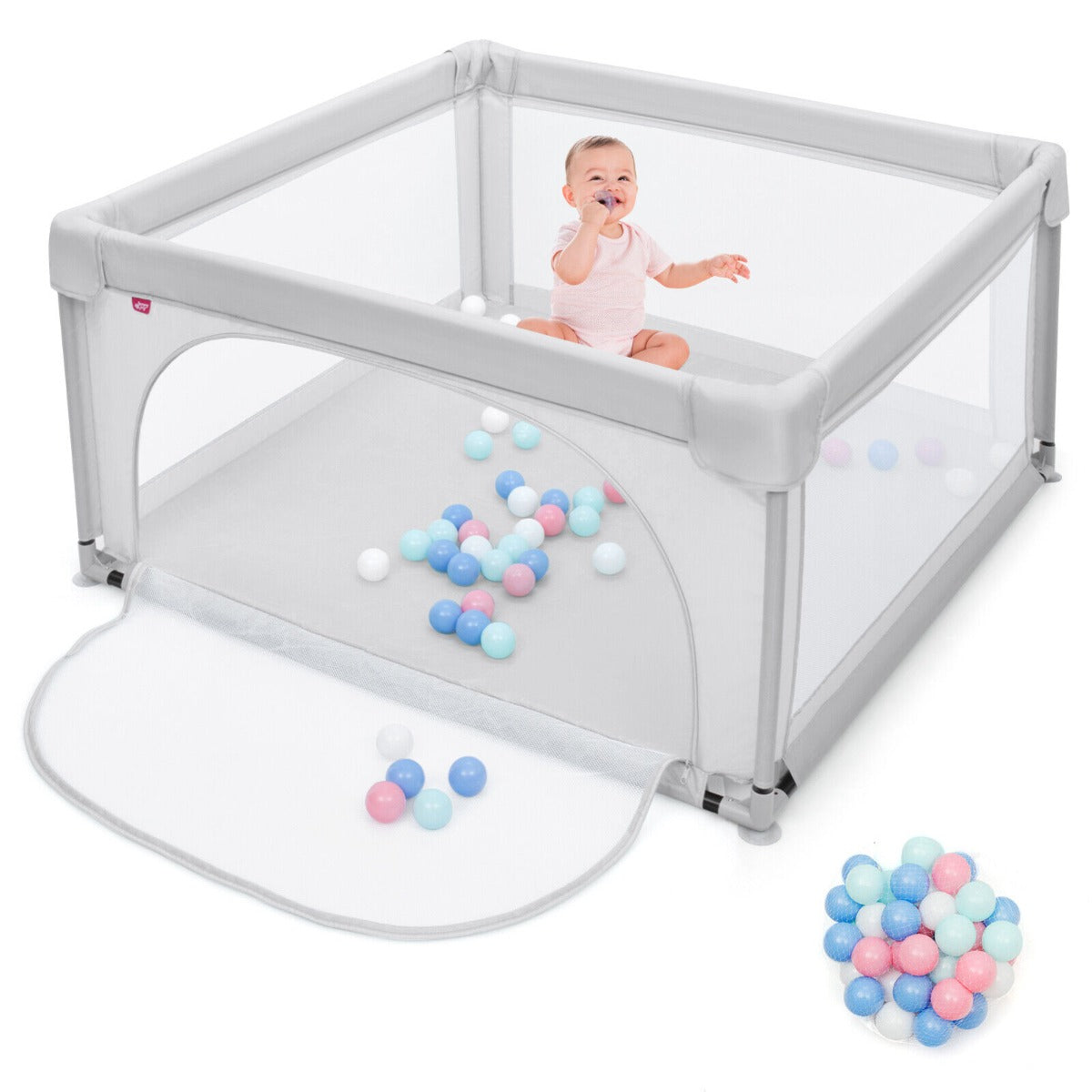 Playpen Baby Toddlers Safety Activity Fence with 50 Ocean Balls