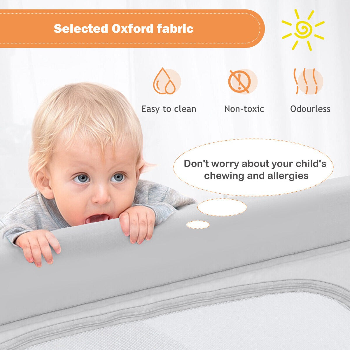 Playpen Baby Toddlers Safety Activity Fence with 50 Ocean Balls