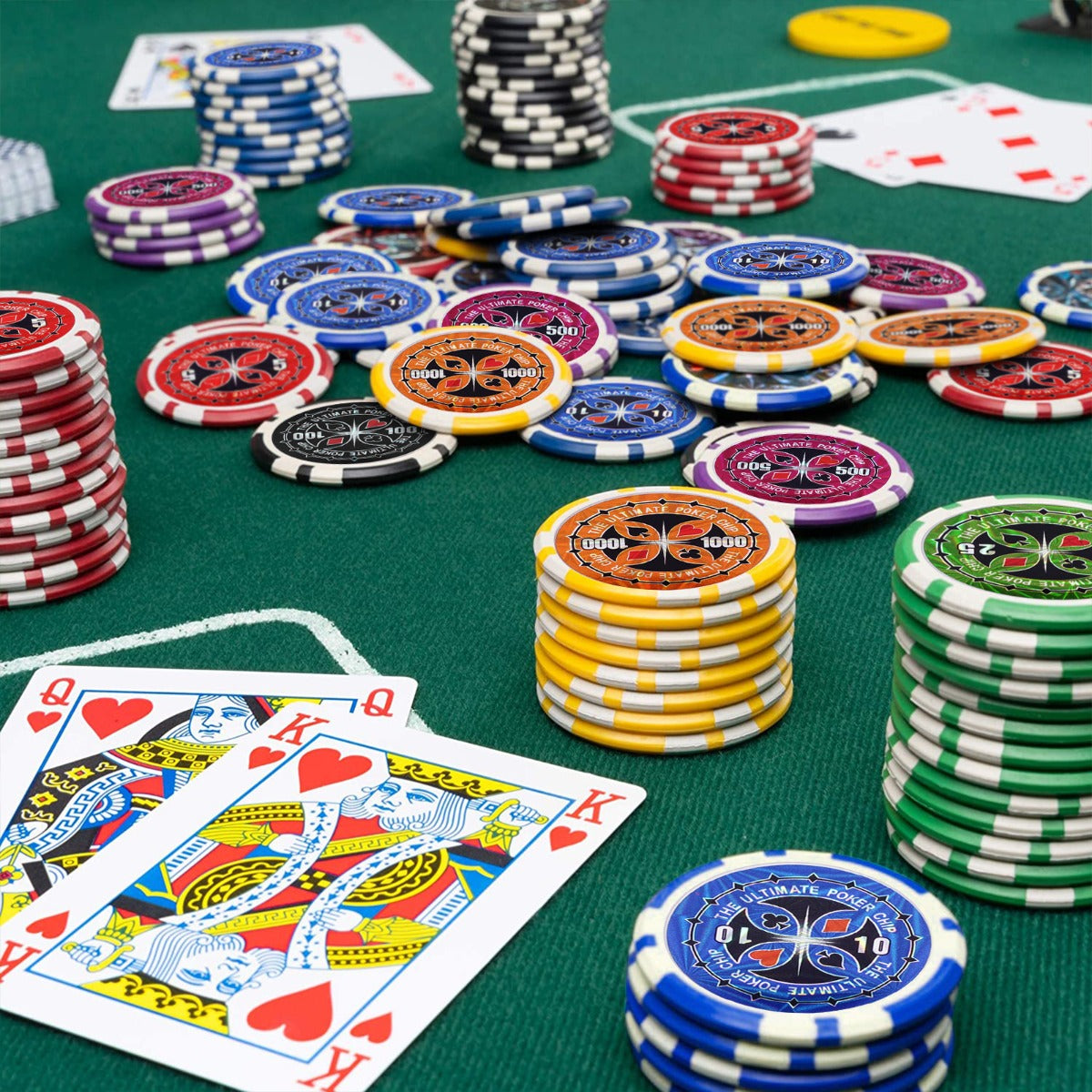 300 Pieces Casino Poker Chip Set for Parties & Picnics & Excursions