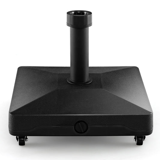 Costway Fillable Umbrella Base Stand with Lockable Universal Wheels for Patio Poolside Deck Garden