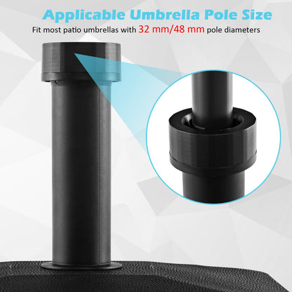 Costway Fillable Umbrella Base Stand with Lockable Universal Wheels for Patio Poolside Deck Garden