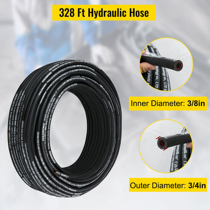 Hydraulic Hose 0.97 cm Hydraulic Oil Hoses 100m Maximum Pressure 5000 PSI