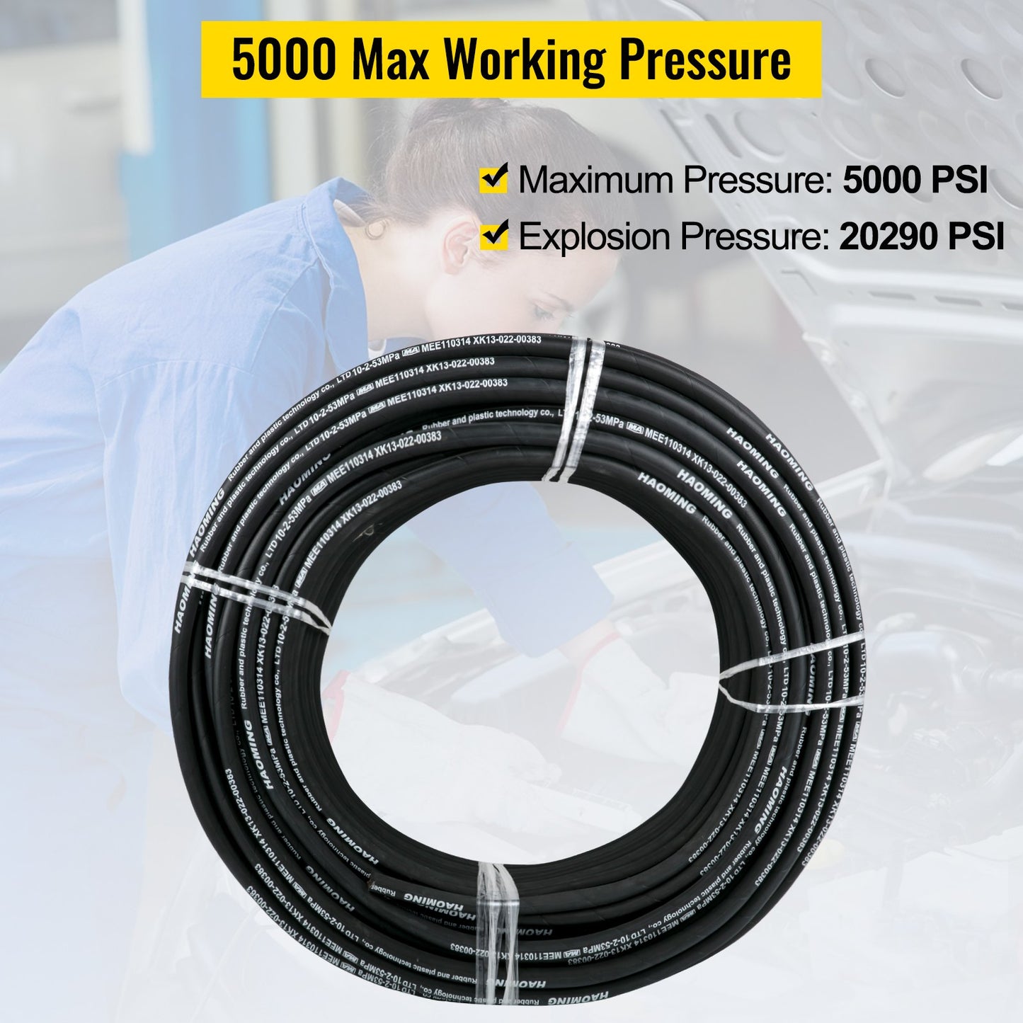 Hydraulic Hose 0.97 cm Hydraulic Oil Hoses 100m Maximum Pressure 5000 PSI