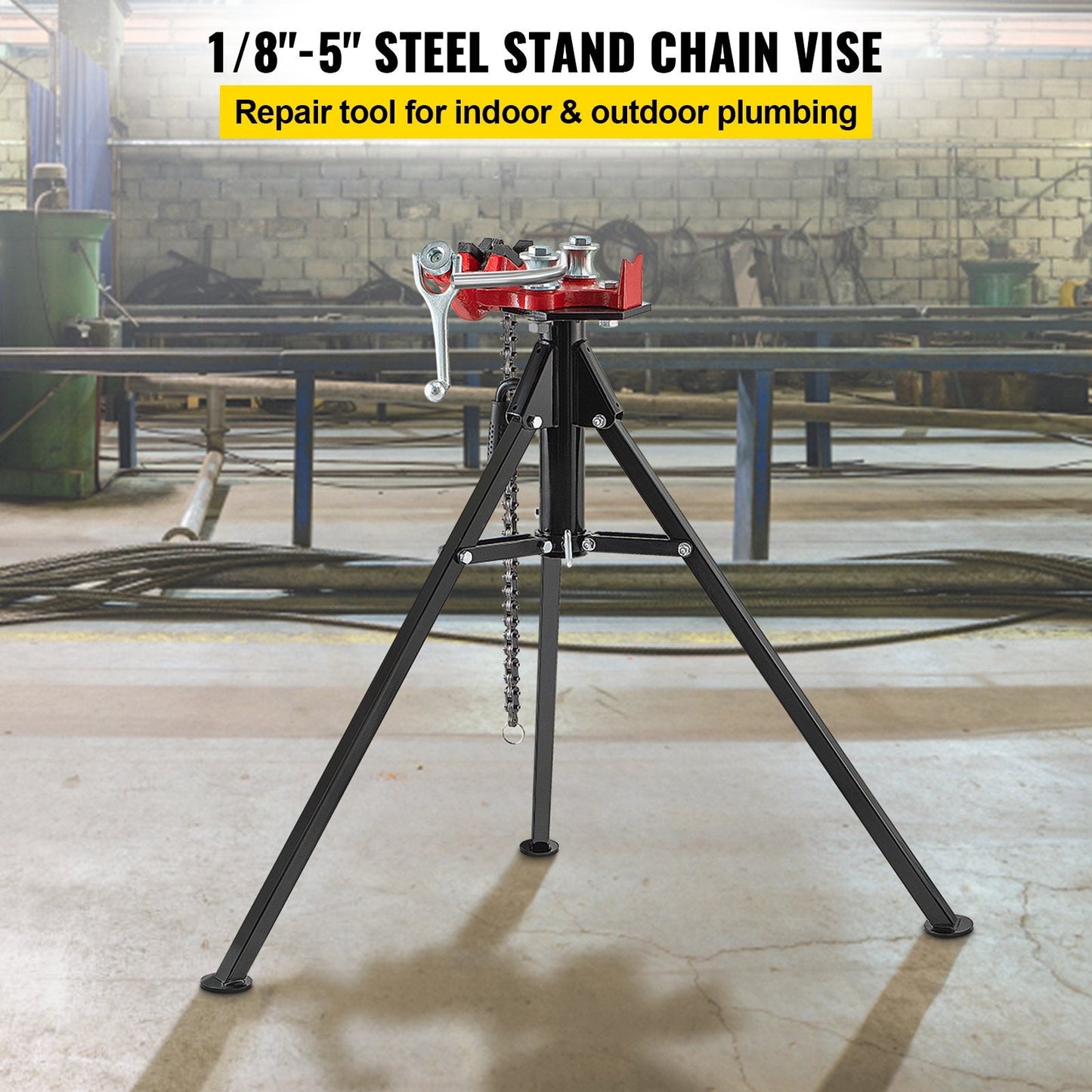 Portable Tripod Chain Vise Stand, 3.2-127 mm Capacity, 67 cm Chain Length