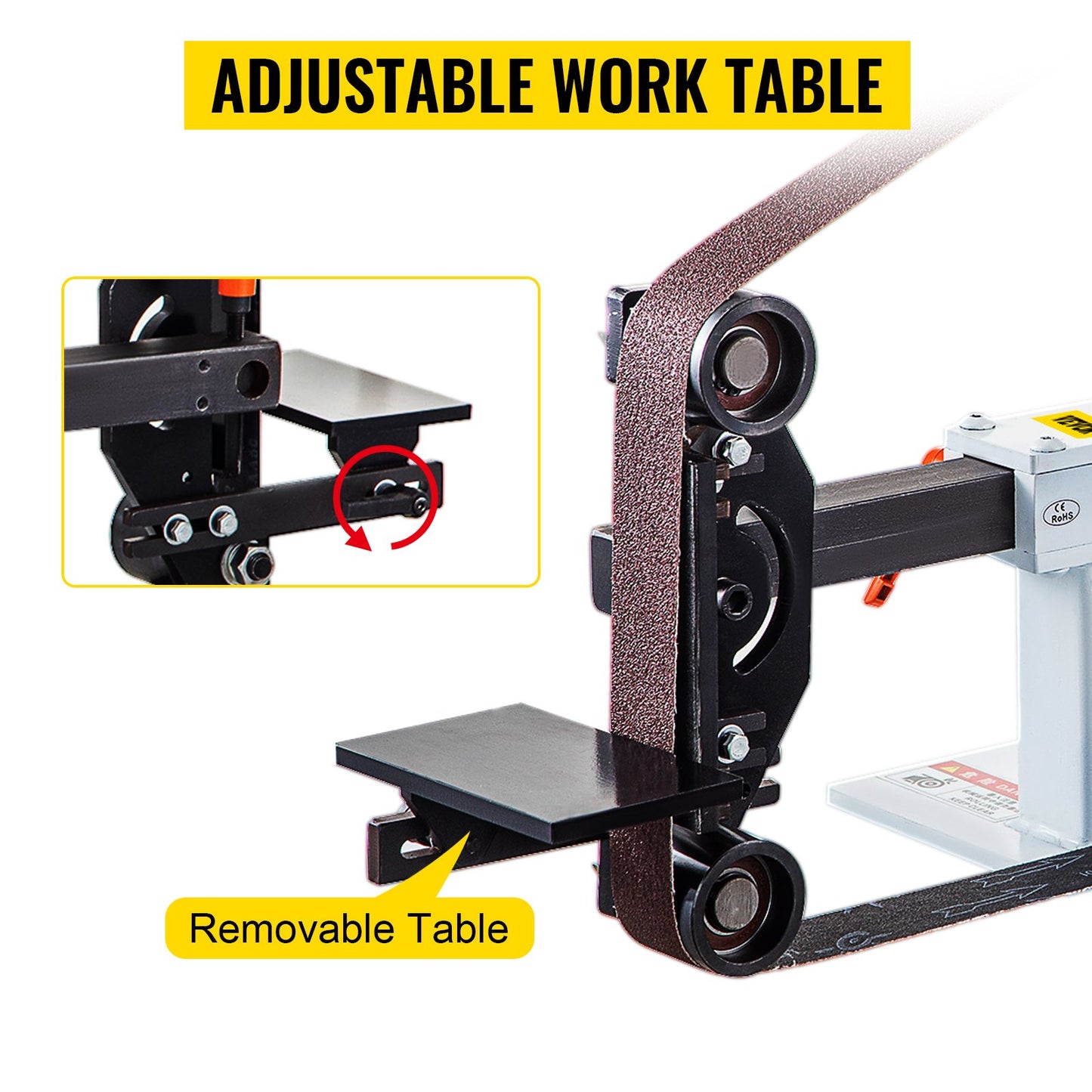 Vevor 1.5KW 2" x 82" Knife Belt Grinder With 2 HP Motor 3 in 1 Multifunction Sander