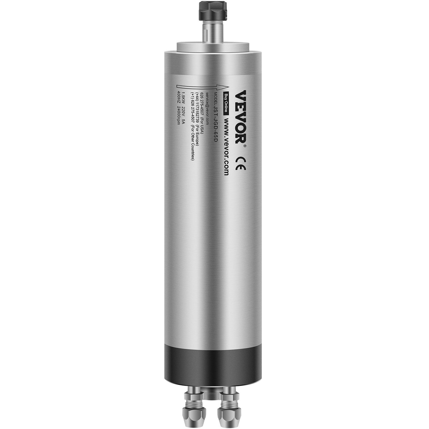 1.5KW Water Cooled Spindle Motor, High-Speed CNC Spindle Motor 4 Bearings 24000RPM 400HZ for Engraving Milling & Grinding Machine