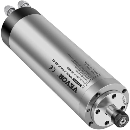 1.5KW Water Cooled Spindle Motor, High-Speed CNC Spindle Motor 4 Bearings 24000RPM 400HZ for Engraving Milling & Grinding Machine