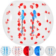 1.5M PVC Transparent Inflatable Bumper Ball for Football – Red Dots, 10 kg
