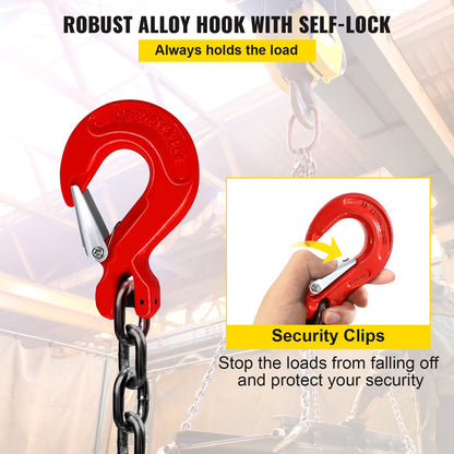 VEVOR Chain Sling 5/16'' x 5'  Engine Lift Chain G80 Alloy Steel Engine Chain Hoist