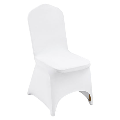 Universal Stretch Spandex Chair Covers for Events - 100PCS White