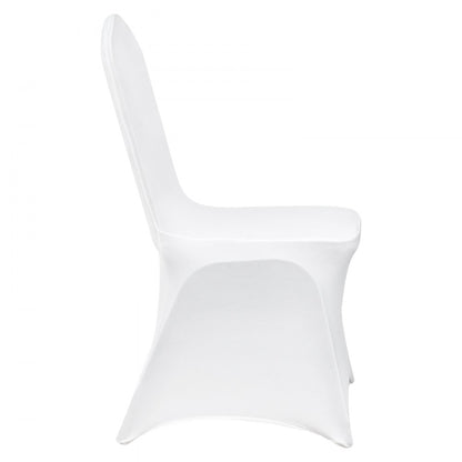 VEVOR Stretch Spandex Folding Chair Covers, Universal Fitted Chair Cover, Removable Washable Protective Slipcovers, for Wedding, Holiday, Banquet, Party, Celebration, Dining (100PCS White)