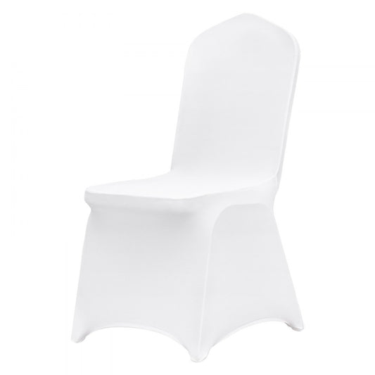 VEVOR Stretch Spandex Folding Chair Covers, Universal Fitted Chair Cover, Removable Washable Protective Slipcovers, for Wedding, Holiday, Banquet, Party, Celebration, Dining (100PCS White)