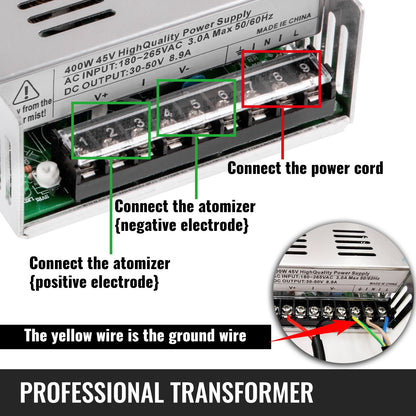 VEVOR 10 Head Ultrasonic Mist Maker Fogger 250W Mist Maker Fogger Air Humidifier