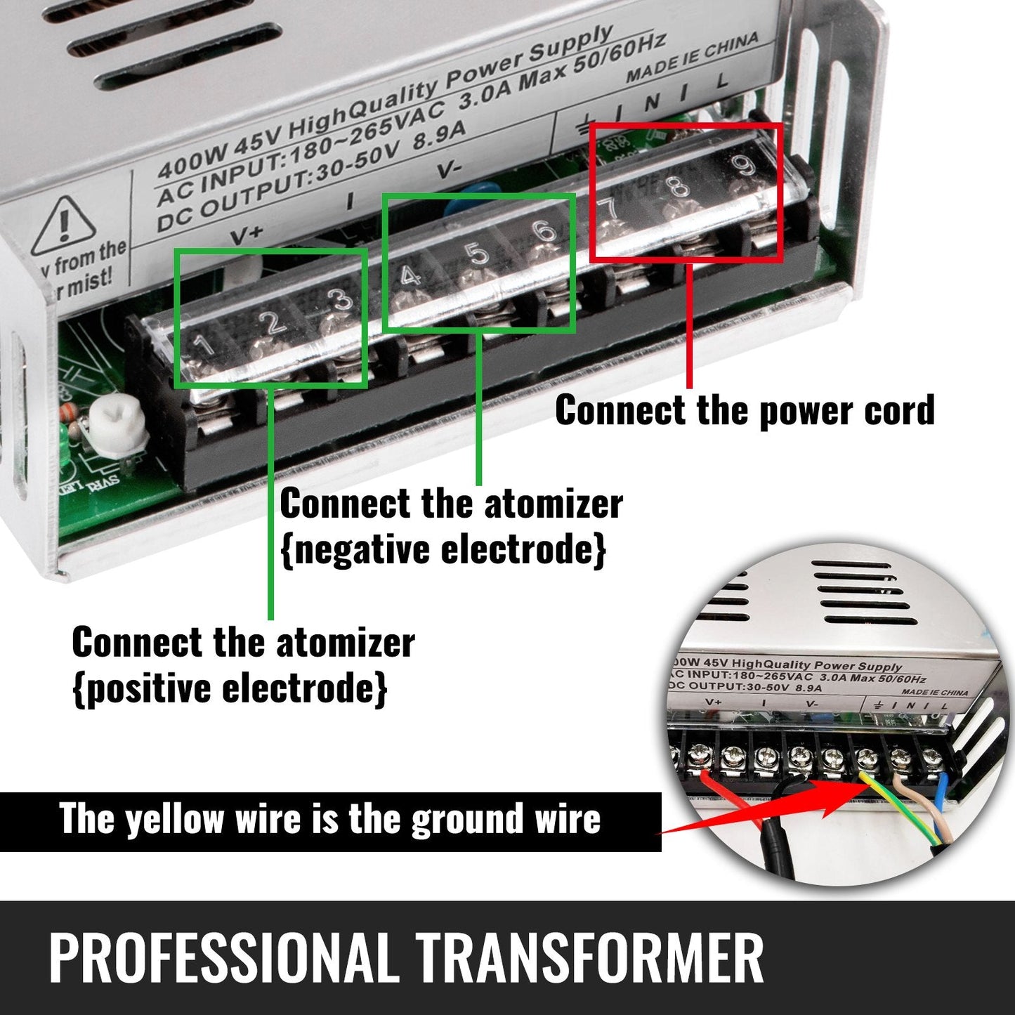 10-Head Ultrasonic Fogger & Humidifier, 250W for Greenhouses & Hydroponics